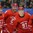 GANGNEUNG, SOUTH KOREA - FEBRUARY 16: Kirill Kaprizov #77 of the Olympic Athletes of Russia celebrates with Pavel Datsyuk #13, Andrei Zubarev #28 and Nikita Gusev #97 after a third period goal against Slovenia during preliminary round action at the PyeongChang 2018 Olympic Winter Games. (Photo by Andre Ringuette/HHOF-IIHF Images)

